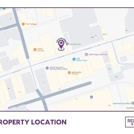 Brand New, 2 Bed 1 Bath, Modern Town Center Apartment, Free Wifi & Netflix By Redwood Stays 奥尔德肖特 外观 照片