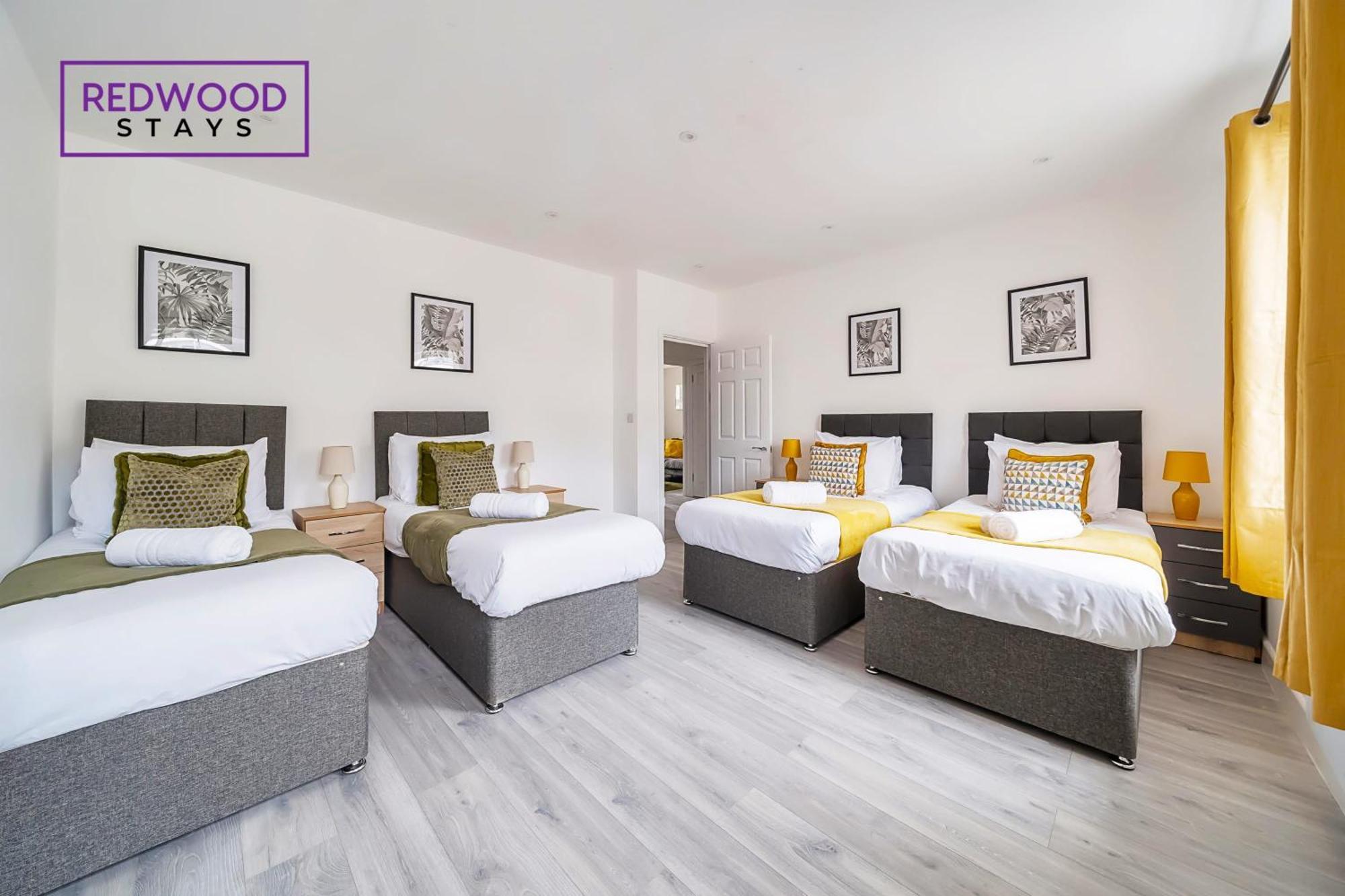 Brand New, 2 Bed 1 Bath, Modern Town Center Apartment, Free Wifi & Netflix By Redwood Stays 奥尔德肖特 外观 照片